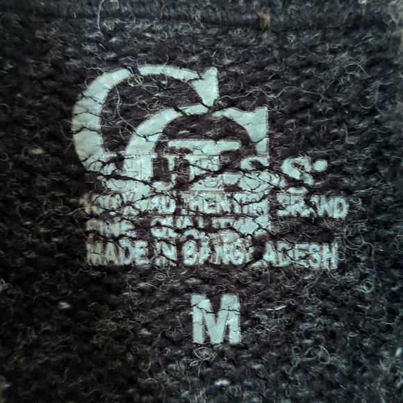 Guess Y2K Vintage Gothic Script Marled Knit Wool Blend Mock Neck Sweater Gray M - Picture 4 of 12